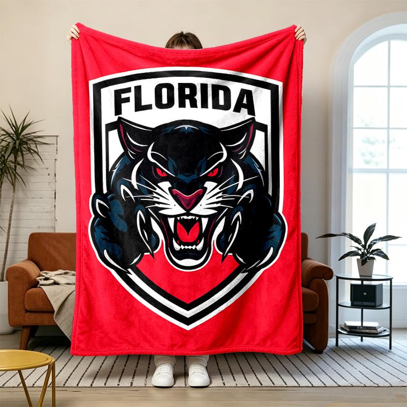 Florida Panthers Soft and comfortable flannel Suitable for sofas living rooms outdoor camping travel and also makes a great anniversary gif