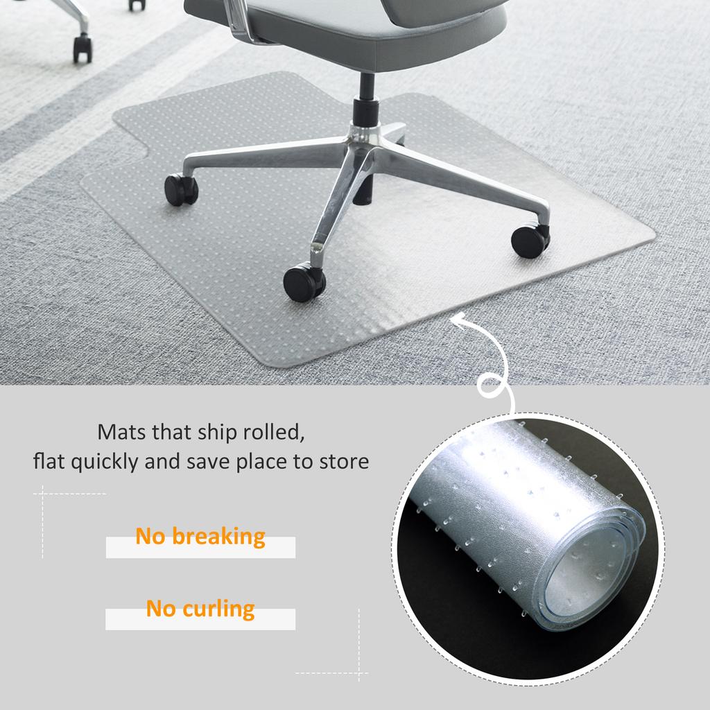 Office Chair Mat for Carpeted and Hard Floor, 90 x 120 cm Clear Computer Desk Chair Mat, BPA and Phthalate Free