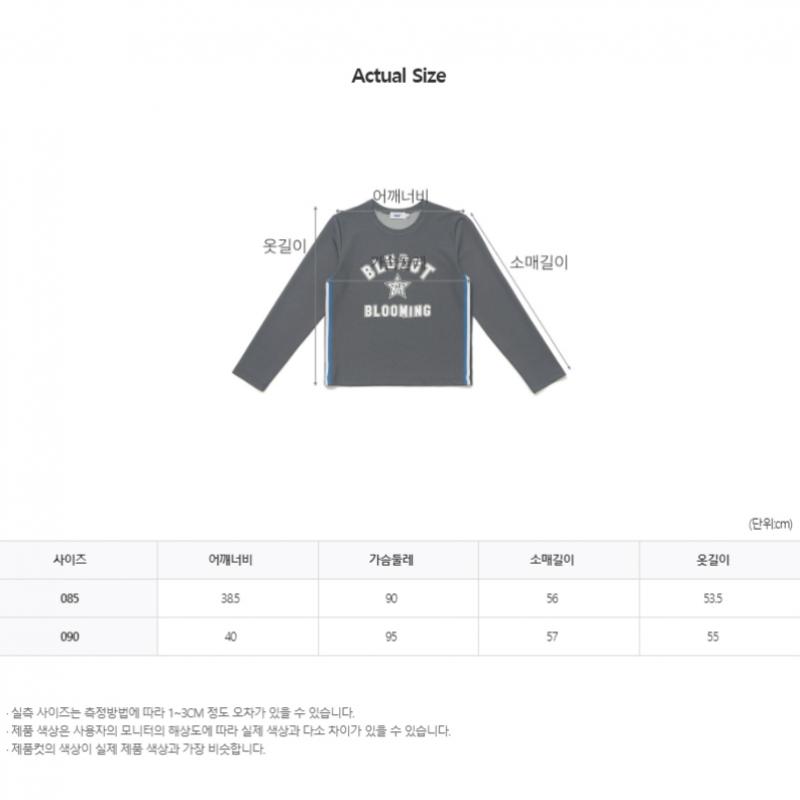 Blu DoT Graphic PrinT Long Sleeve T shirT Ny