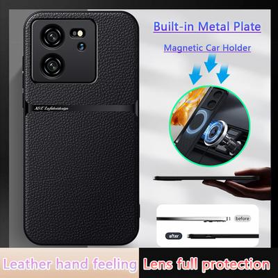 Для xiaomi 13t pro чехол кожаный магнитный автомобильный держатель чехол для телефона для xiaomi 13t mi113 mi 13 t pro xiaomi13t противоударная задняя крышка