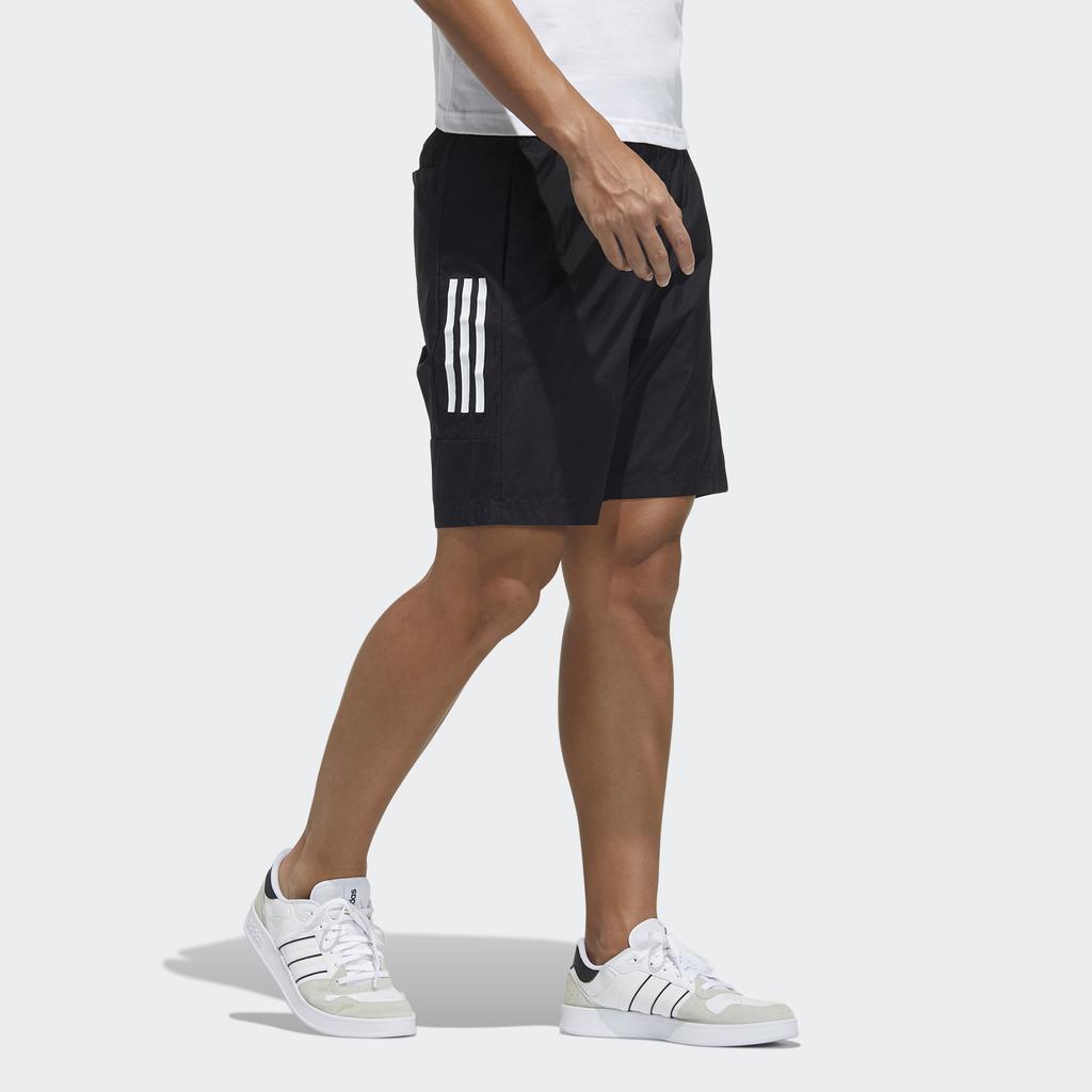 Adidas Мужские тканые шорты Neo с тремя полосками, черные GP5640