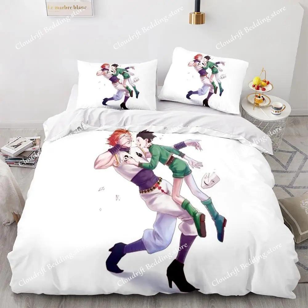 Постельное белье Hunter × Hunter Односпальное Двуспальное Полный Размер Queen King Размер Комплект Постельного Белья для Взрослых Детей Спальни Пододеяльник Комплекты 3D Печать Аниме Простыня