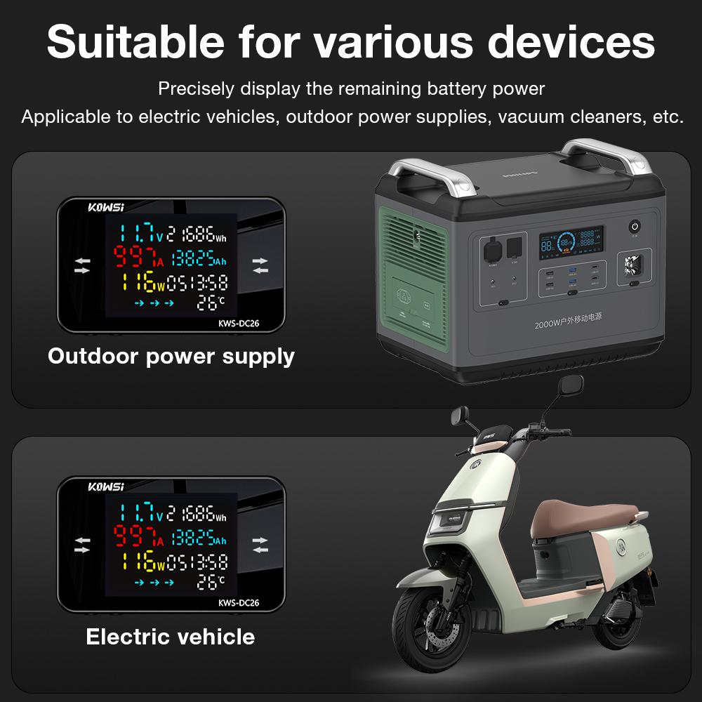 Electric Motorcycle Scooter Battery Charging Tester Charger Analyzer 0-80V Voltage Current Power Test XT60 XT90 Interface