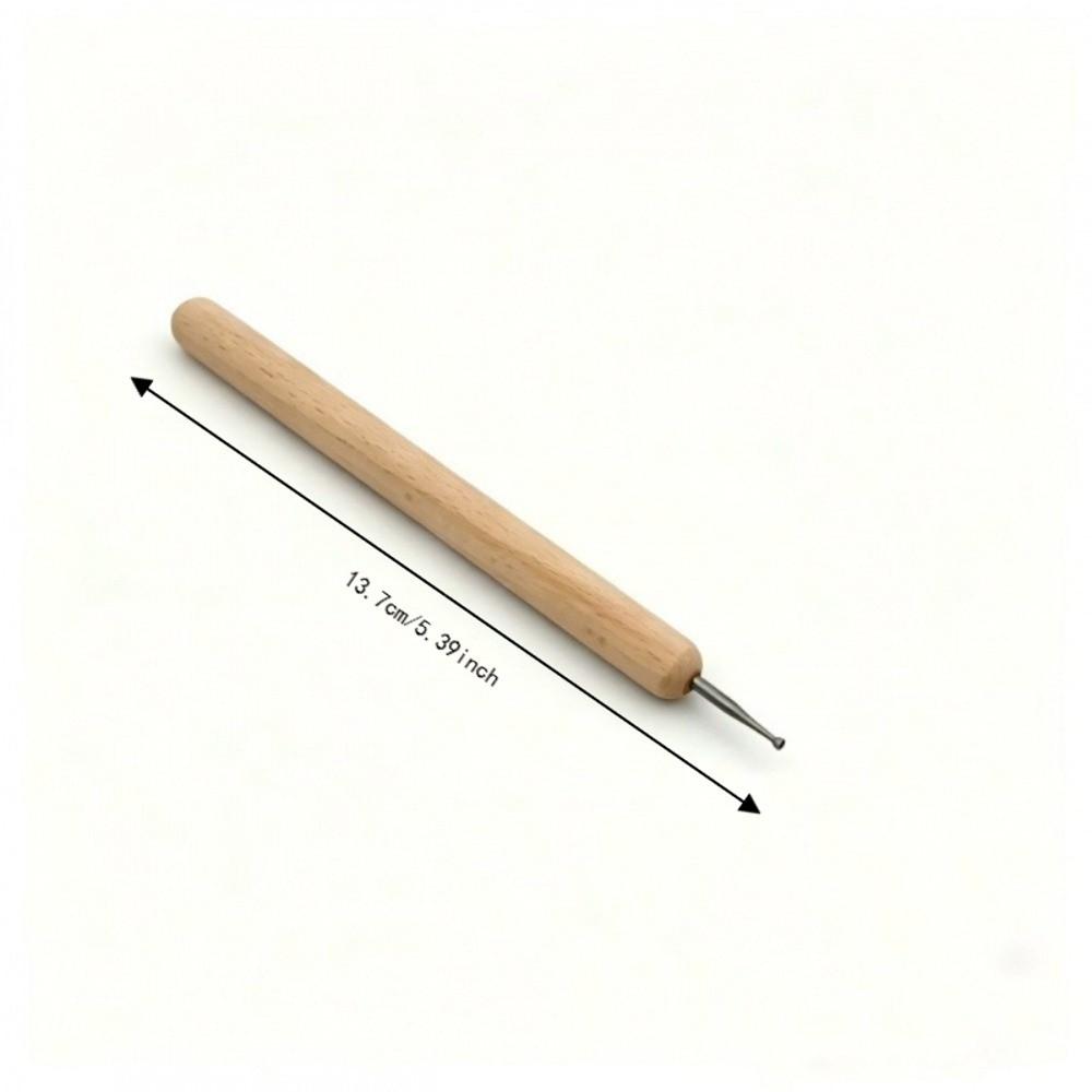 Wooden Handle Wire Rounder Tool Steel Cup Bur Wire Smoother Kit For Studio Workshop