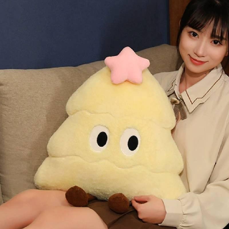 Pointed Five Star Christmas Tree Plush Toy Pillow Plant Stuffed Doll Decorations