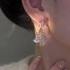 Women's Christmas Tree Zircon Crystal Star Stud Earrings Dangle Fashion Jewelry Gift for Xmas Party
