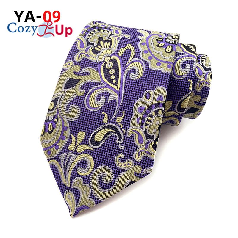 Cozy Up 3,15 дюйма(8 см) Модный полосатый мужской галстук с узором Пейсли в клетку с цветочным узором для свадьбы
