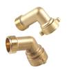 3/4 Inch Brass Anti Leak Hose Elbow Adapter with Built In Gasket Suitable for Garden and Outdoor Tubing Yard Irrigation