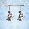 European and American Snowman Acrylic Earrings - Cute Christmas Cartoon Style