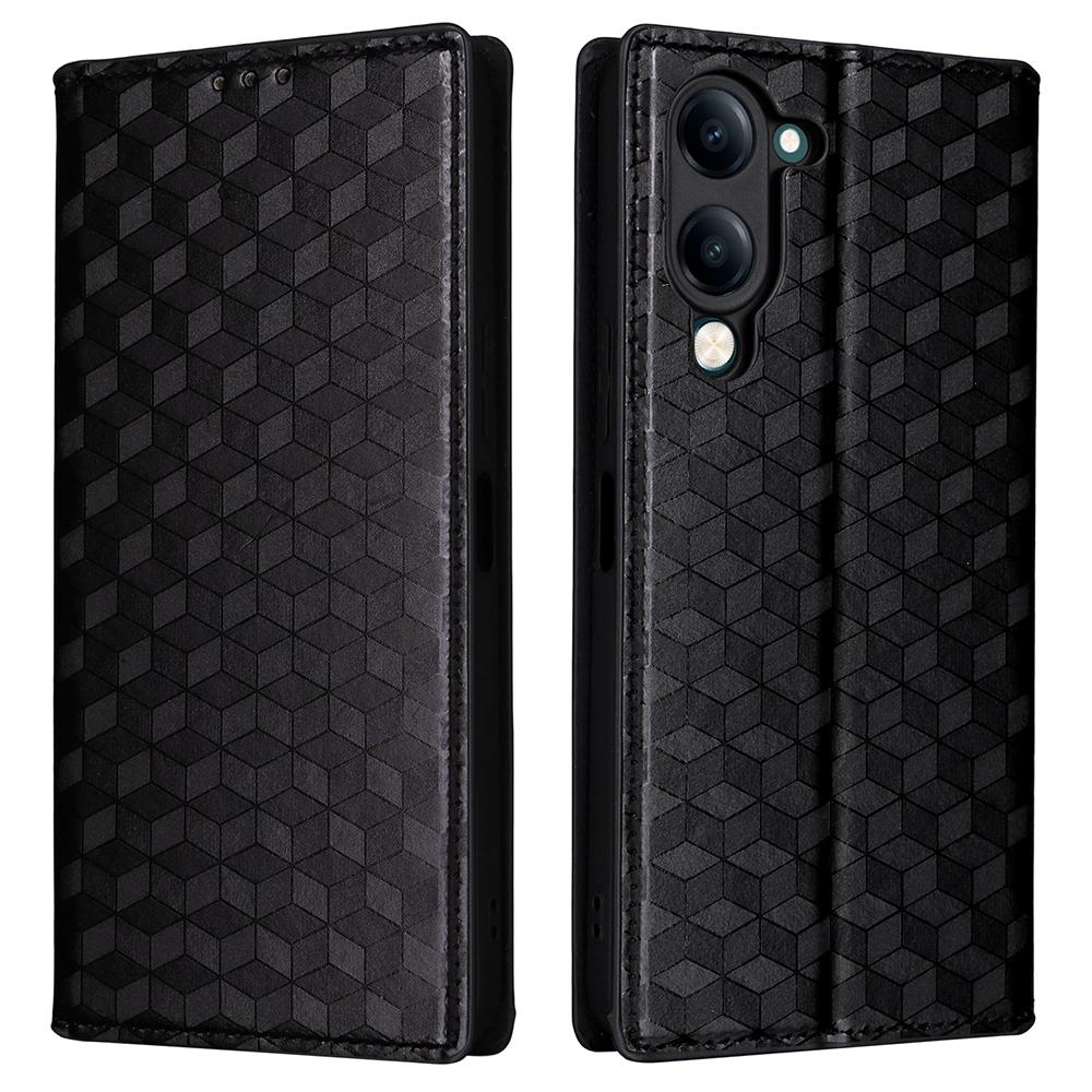 Для vivo Y04 4G/Y29s 5G Чехол-кошелек Кожаный чехол для телефона с ромбовидным тиснением