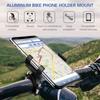 Bicycle Mobile Phone Mount Aluminium Motorcycle Scooter Handlebar Phone Holder for 3.0 - 6.8 Inches