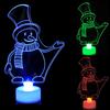 Pleasure Holiday Santa E-iffel Towers Colorful LED Acrylic Plate Light Table Lamp Christmas Decor