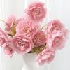 1PC Rose Pink Silk Bouquet 54cm Peony Artificial Flower 5 Heads Bud Bride Wedding Decor Home Room Decoration Artificial Flowers
