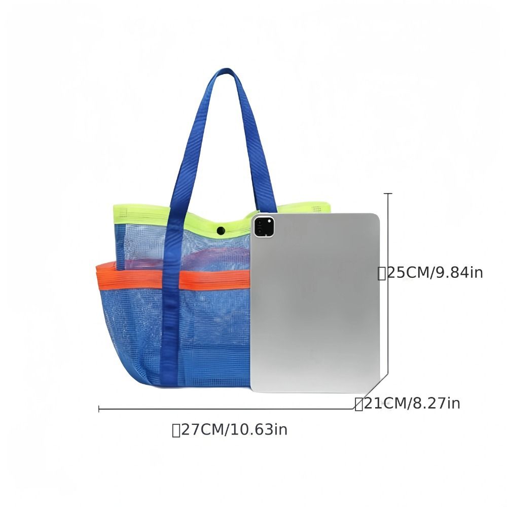 Portable Mesh Beach Storage Bag Breathable Toiletry Bag for Cruise Swim Vacation Essentials