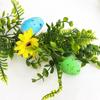 Easter Egg Garland with Artificial Easter Egg Yellow Daisy Greenery Spring Floral Garland Easter Garland for Fireplace Home Table Holiday Easter Decor