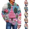 Men's Christmas Print Faux Sweater, Crewneck Sweatshirt, Loose Long-sleeved Top