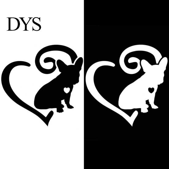 Виниловая наклейка с изображением французского бульдога Frenchie Love Heart, автомобильная клейкая наклейка