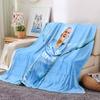 Haaland Player Pose Flannel Blanket, Soft Polyester, Modern Design, All-Season for Camping, Travel, Gifts for holidays or birthdays