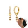925 Silver Ear Needle White Zircon Butterfly/Water Drop Hoop Earrings Drop Earrings For Women Fashion Wedding Jewelry