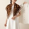 Thin Imitation Silk Scarf Polyester Waist Tying Scarf Vintage Polka Dot Triangle Scarf  Club