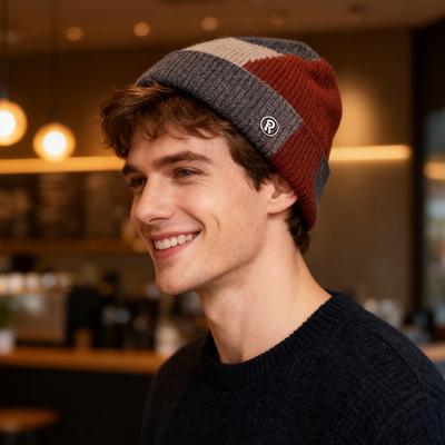 1 шт. Шапка-бини для мужчин и женщин, Зимняя теплая ветрозащитная шапка, Мягкая унисекс шапка-бини с отворотом, Вязаная шапка-череп, подходит для активного отдыха