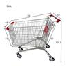 Foldable Metal Shopping Cart with Stair Climbing Wheels