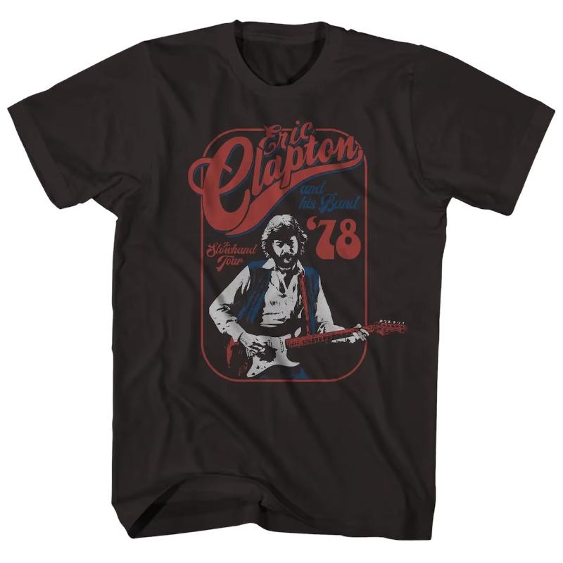 Rock music mens and womens Tshirt cotton top summer clothing classic Eric Clapton Blackie Tour 2008 band Tshirt
