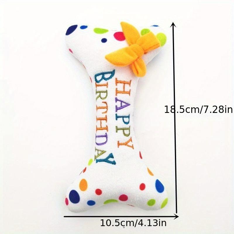 Cat and Dog Pet Birthday Cake Gift Box Chewing Teeth Toy Puppy Plush Voice To Relieve Boredom Doll