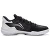 Li Ning Thunder Synthetic Leather Comfortable Trend Shock Absorbing Wear Resistant Low Top Badminton Shoes Men Sneaker Black White AYZU015-4