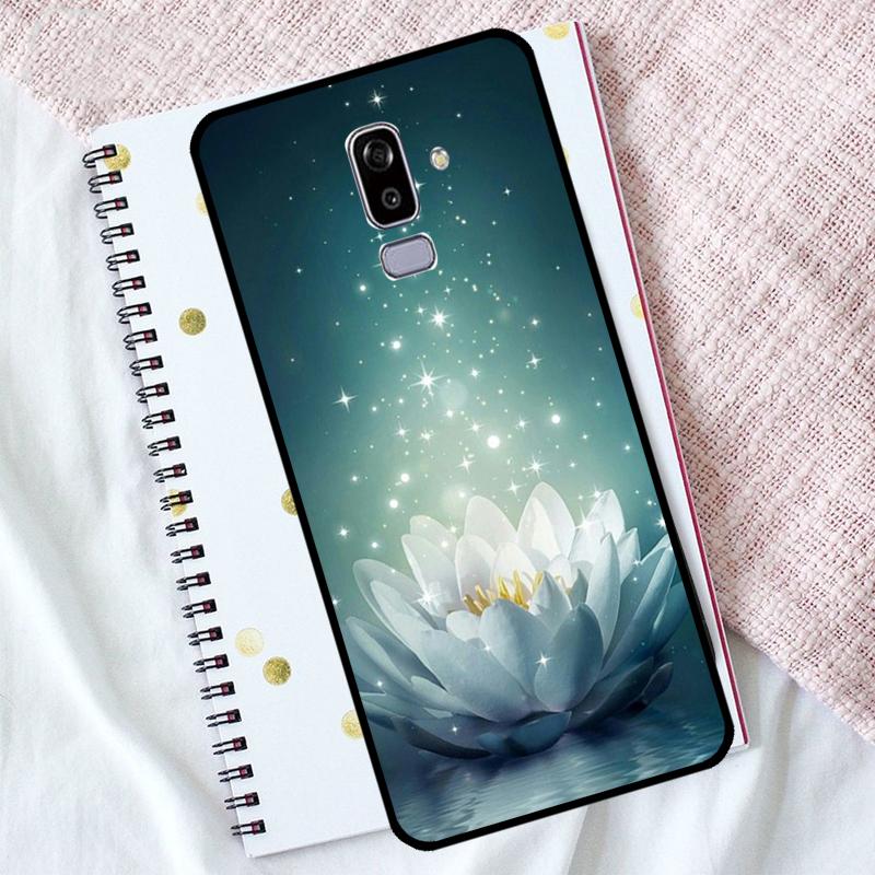 Lotus Blue White Flowers Case For Samsung Galaxy M06 M16 M53 M13 M31 M11 M35 M55 M15 M56 M36 M12 M32 M52 M14 M34 M54