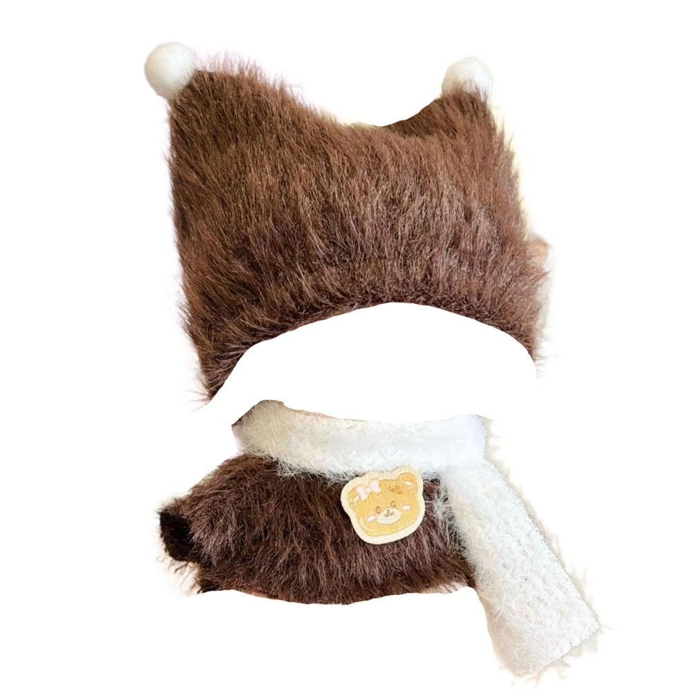 Шляпа Одежда для куклы Наряд Футболка Набор для переодевания куклы Одежда для хлопковой куклы 10 см Детский подарок