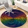 1pc Rainbow Swirl Print Chair Carpet for Office, Non-slip, Soft and Durable Office Rug, Perfect for Office yy260131022