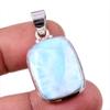Natural Republic Larimar Gemstone 925 Solid Sterling Silver Pendant 1.5" V9S12