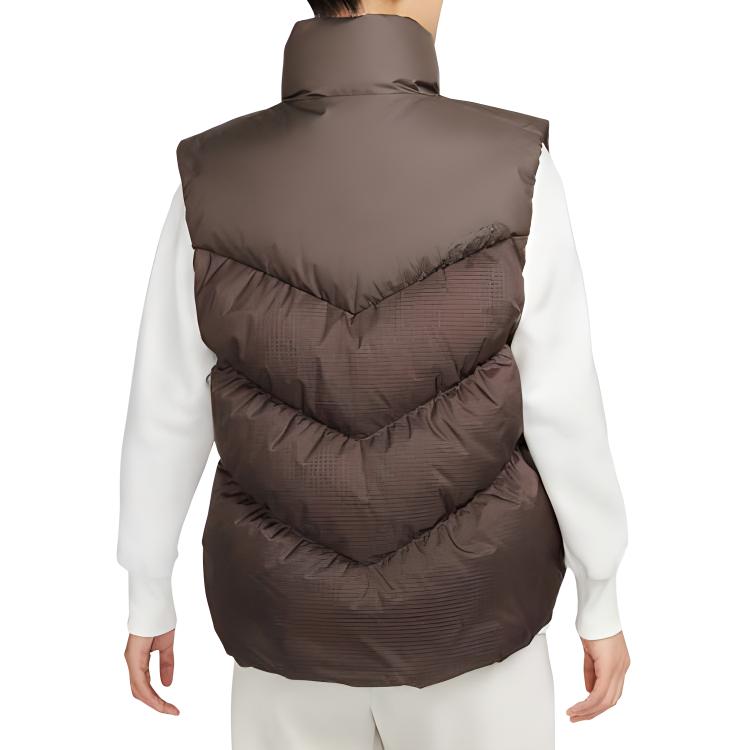 Nike Спортивная одежда Storm-FIT Свободный ветрозащитный водоотталкивающий однотонный пуховый жилет Женские жилеты минерально-серого цвета HF7897-004