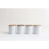 LOLO | Storage Containers | SALT | Canisters | Made in Japan | Ceramic | Porcelain | Teak | With Lids |