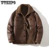 Men's Casual Lapel Single-breasted Fur Jacket Padded and Thickened To Keep Warm