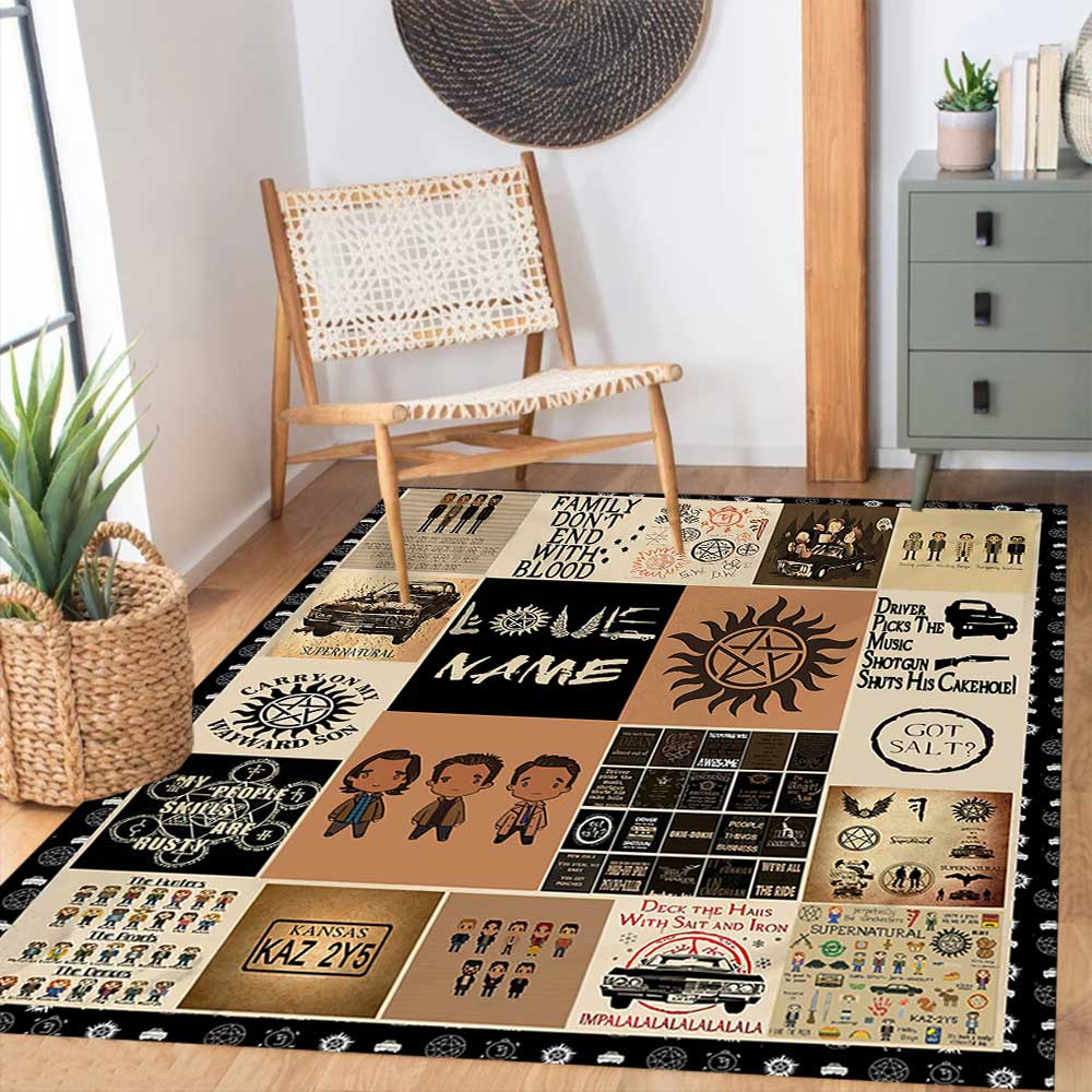 Warnermedia (9) Customize your name rug, office chair cushion, home bedroom living room gift.