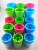 1Pc Pet Plastic Foot Wash Cup S L XL Large Size Silicone Brush Dog Cat Clean Foot Mud Removable Cleaning Foot