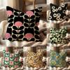 Чехол на подушку O-Orla Kiely с цветами, чехол на подушку для разных помещений, для дома и автомобиля - Двусторонний, мягкий и прочный, для ежедневного использования