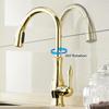 Kitchen Faucet Silver Single Handle Pull Out Design Single Hole Swivel 360 Degree Water Mixing Tap Mixer for Home Use