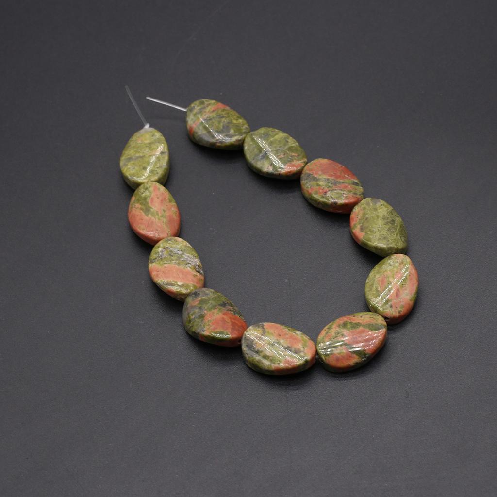 Изоляционные бусины из натурального камня, прозрачный кристалл/опал/унакит, овальные спиральные бусины для изготовления ювелирных изделий, ожерелье, браслет, серьги, аксессуары