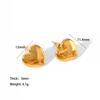 Spot European & American Style 18k Gold Love Pendant Double Heart Stainless Steel Earrings