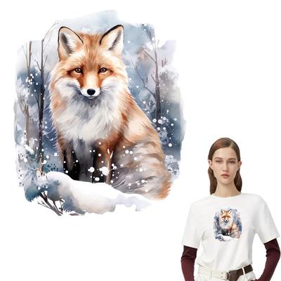 Термоперенос винила Зимний волк для футболки Термопресс Аппликация Толстовки Одежда Наклейка Diy Parches Ropa Iron On Patch