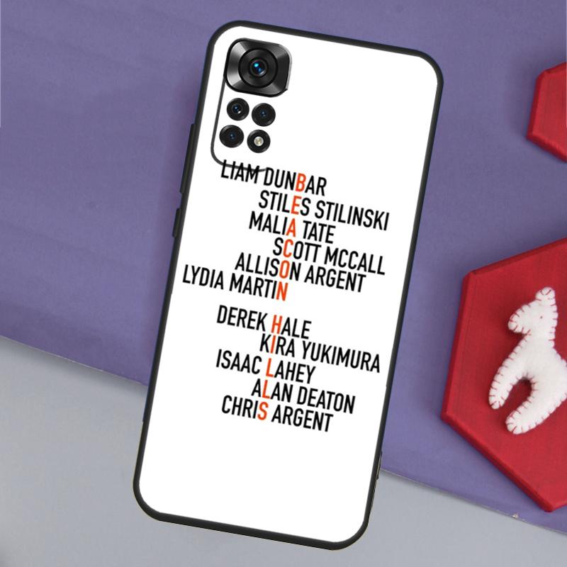 Чехол Teen Wolf Beacon Hills для Xiaomi Redmi Note 14 Pro 13 12 11 9 10 9S 10S 11S 12S Redmi 14C 10C 12C 13C