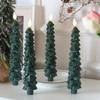 Christmas Tree Shaped Candles with Gold Powder Decorative Table Ornaments for Home Party New Year Xmas Festival Holiday Decoration