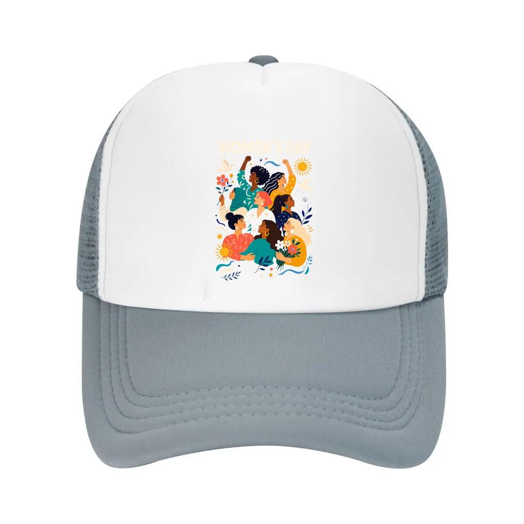 Inclusive Women Unity Celebration Po Mesh Baseball Cap Casual Hat Outdoor For Womens Unisex FeUnisex
