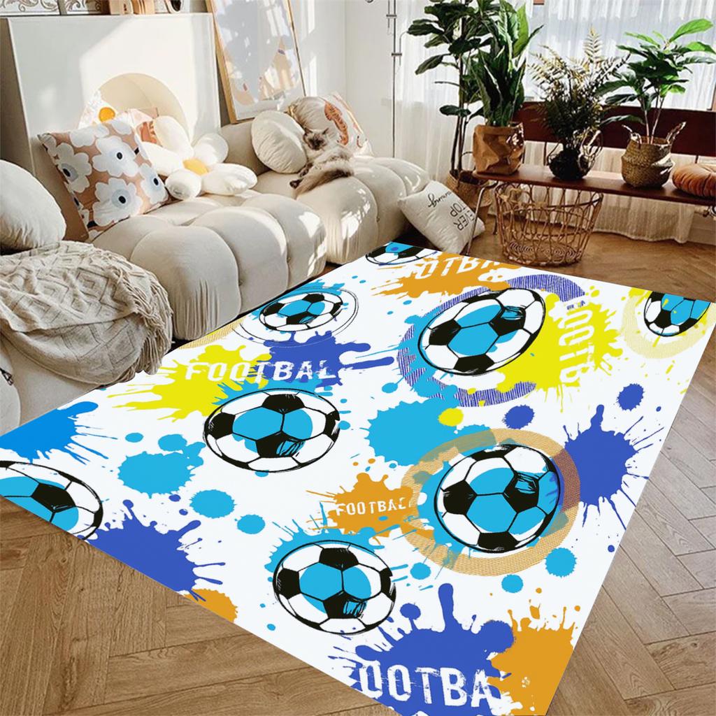 Football Sport Printed Carpet Living Room Bedroom Decor Kid Nonslip Parlor Floor Mat Surface Comfortable Carpet Birthday Gift