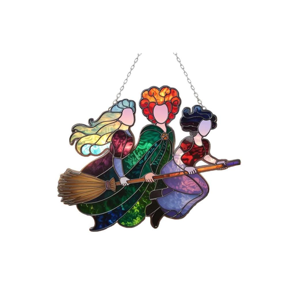 Flat Halloween Colored Window Hanging Acrylic Window Decoration, Creative Craft Pendant Home Decoration Hanging