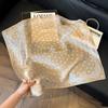 Spring and summer new Korean fashion sweet polka dot simulation silk small square scarf women's thin sunscreen silk scarf decorative small scarf