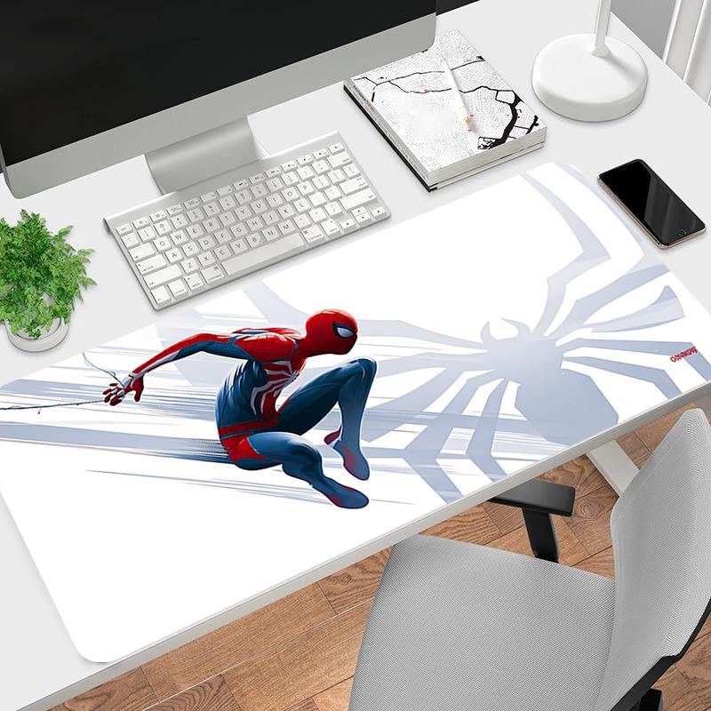 1Pc Spiderman Action Gaming Mouse Pad Keyboard Desk Mat Non-slip Rubber Lock Edge Waterproof Computer Mousepad for Office Home Decor S1382